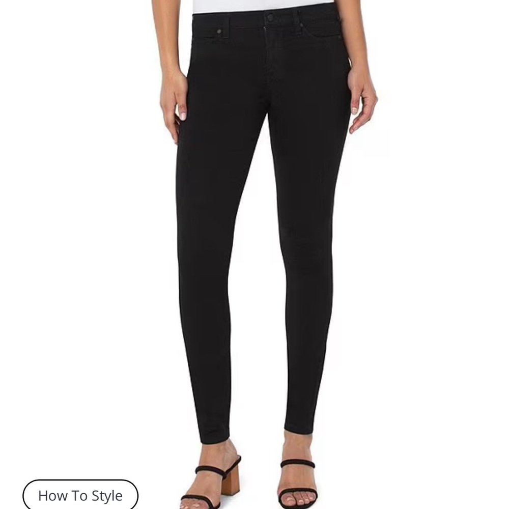 LIVERPOOL 6P Women's Black Skinny Stretchy Dress Jeans